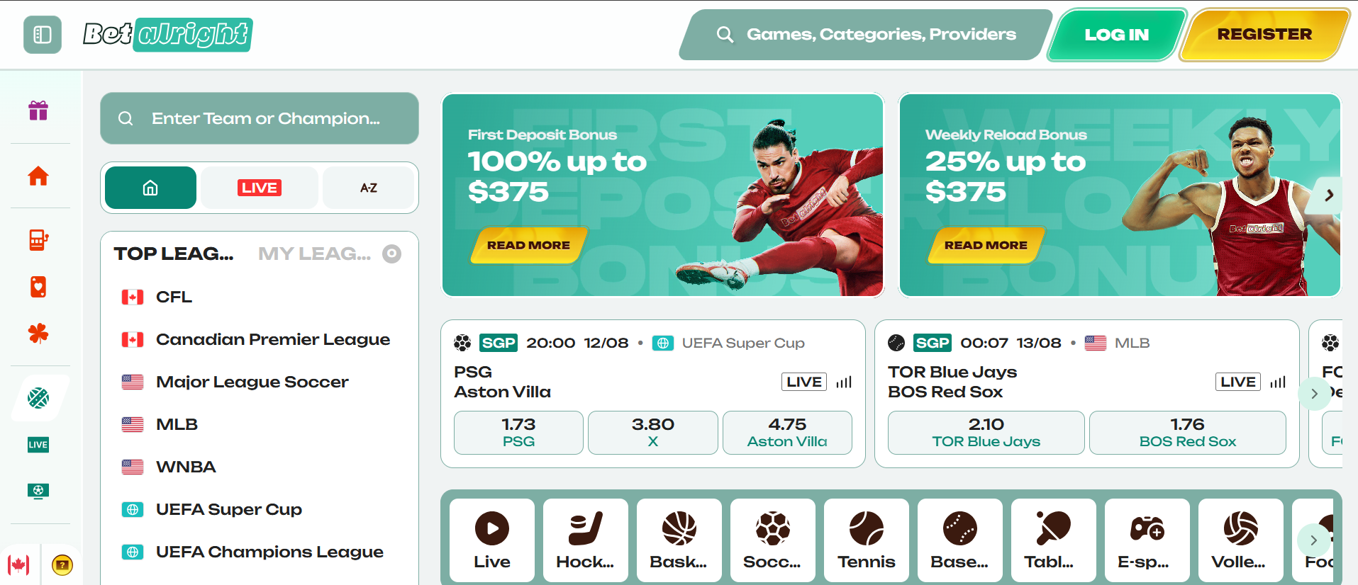Betalright sports betting